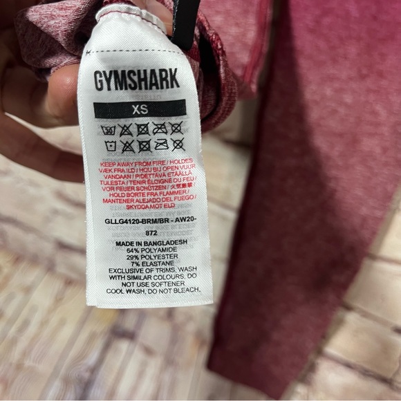 Gymshark vital seamless pink ombré leggings size xs - Picture 4 of 12